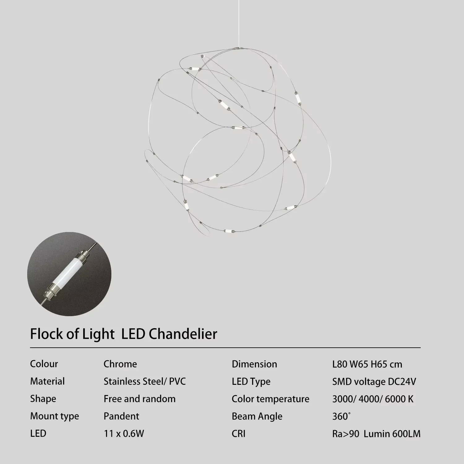 Moooi Flock vuurvlieg kroonluchter designer minimalistische kroonluchter voor keuken hangende led-verlichting luxe hangende eetkamerverlichting