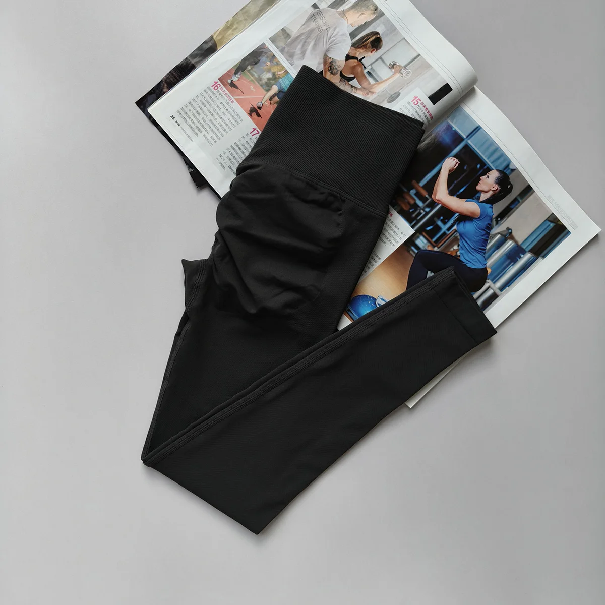 Nahtlose Damen-Gym-Leggings mit hoher Taille, Push-Up-Yoga-Sportleggings, hochelastische Fitness-Laufhosen, Hüftlift-Gymwear – Detail 21