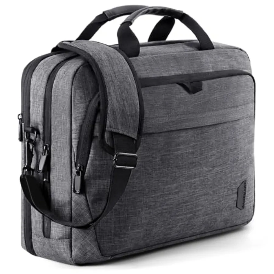 

Сумка для ноутбука BAGSMART 17.3 дюйма, расширяемая сумка для компьютера, портфель для ноутбука, мужская и женская сумка через плечо для ноутбука, рабочая сумка, деловая сумка для путешествий и офиса