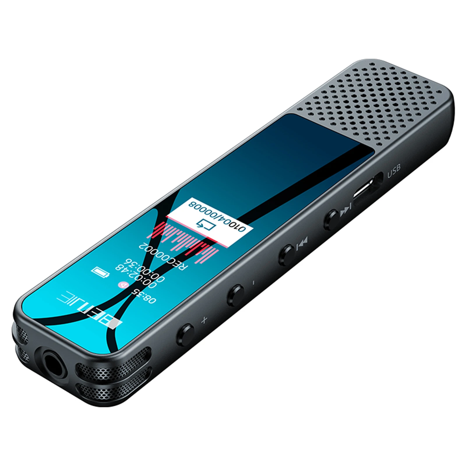 

Профессиональный диктофон BT с функцией записи звонков, 3 микрофона, запись окружающего звука, быстрая запись голоса одним нажатием, 4 сценария записи