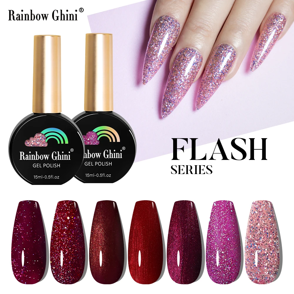 RG 15ml Gel vernis à ongles paillettes couleur unie couleur saisonnière Nail Art bricolage Salon semi-permanent vernis à ongles UV vernis pour ongles