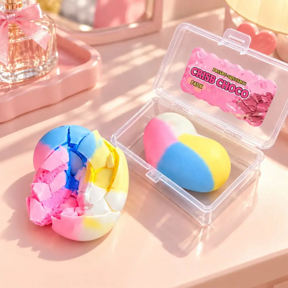 Heart Shape Wax Cracking Squeeze Crackable Texture Crispy Feel Crispy Stress Balls Foot Shape Handmade Craft Crunchy Sound Ball