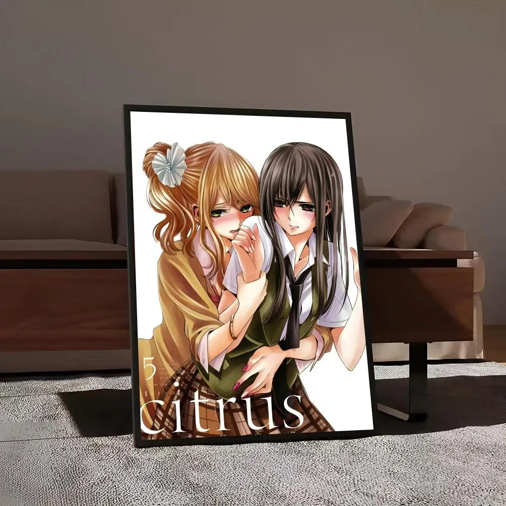 Yuri Citrus Anime TV Girl Love Painting Calligraphy Print Canvas Art Pictures Home For Living Room Modern Decor Room Home Decor