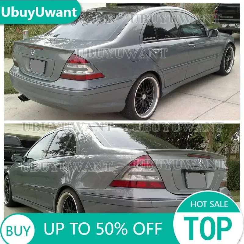 

W203 Carbon Fiber/FRP Rear Wing Lip Spoiler For Benz C-class W203 C180 C200 C260 C320 2001 2002 2003 2004 2005 2006