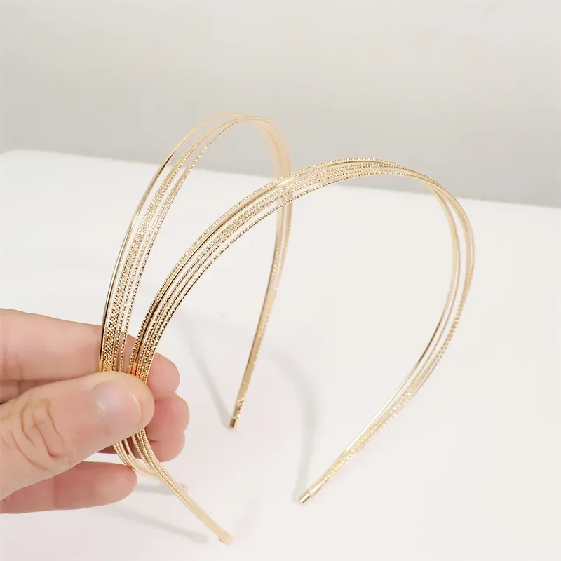 Multi-layer Gold Halo Crown Headband Hollow Goddess Hairbands Women Fashion Tiara Party Headpiece Hair Accessories