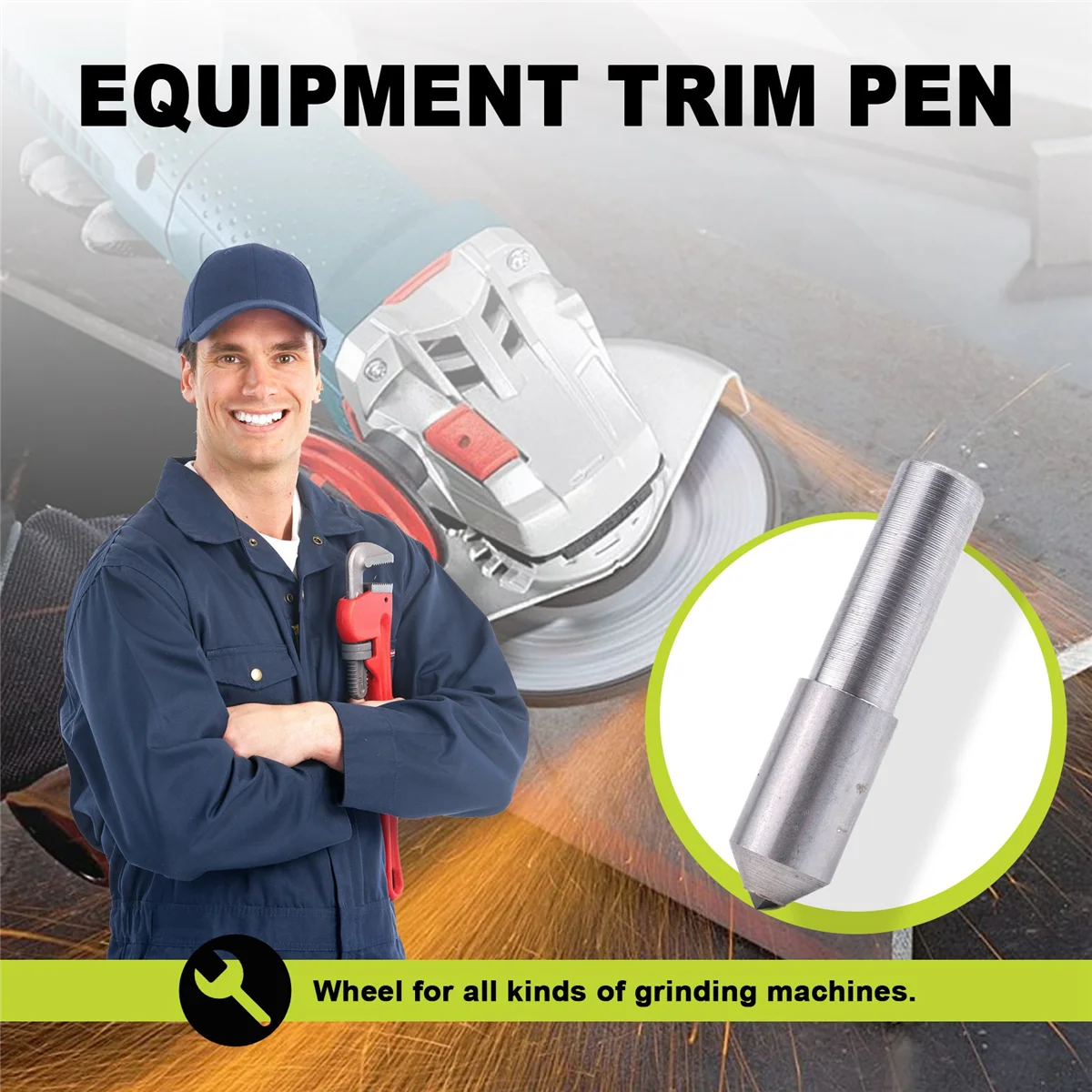 The New 11mm Diameter Grinding Disc Wheel Grinding Diamond Dresser Dressing Pen Tool