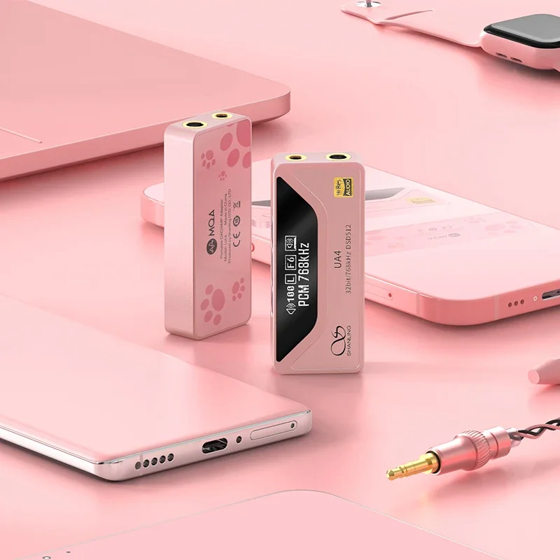 SHANLING UA4 amplificador de auriculares portátil USB DAC AMP MQA amplificador HIFI Audio de alta resolución ES9069Q PCM768 DSD512 salida de 3,5mm 4,4mm