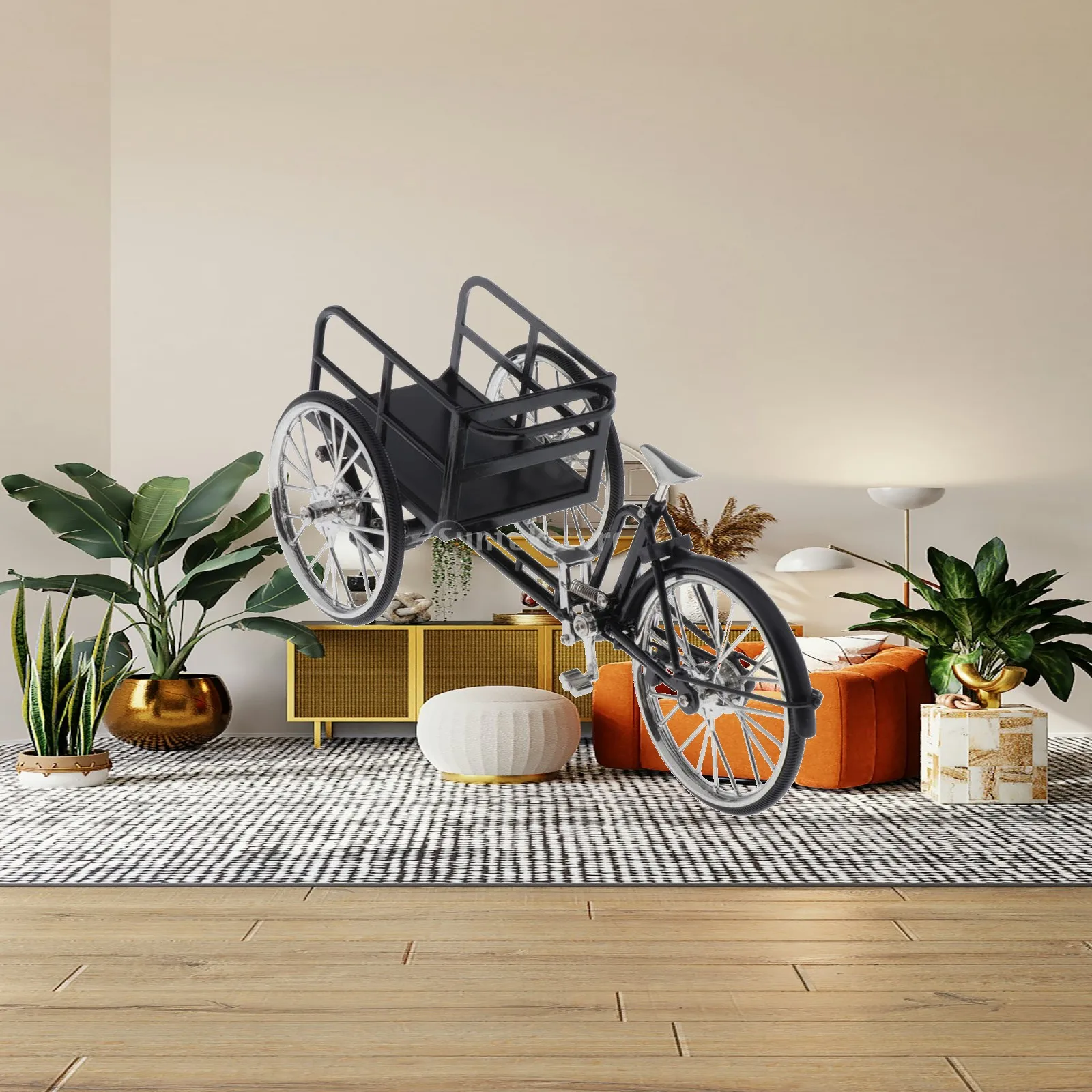 

Diecast Mini Racing Bike 1 10 Alloy Tricycle Toy Model for Dollhouse and Home Decor