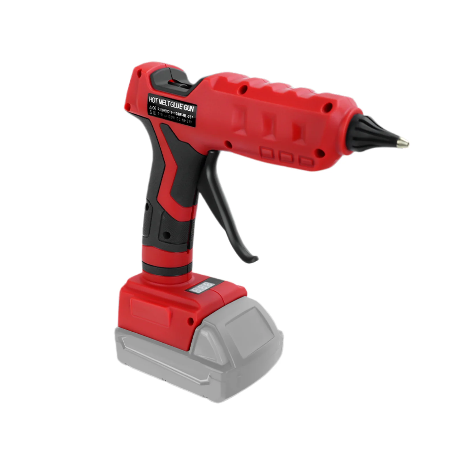 Rechargeable 100W Hot Melt Glue Gun Cordless Portable Electric Welding Tool with 10pcs Glue Sticks Set For Milwaukee 18V Battery