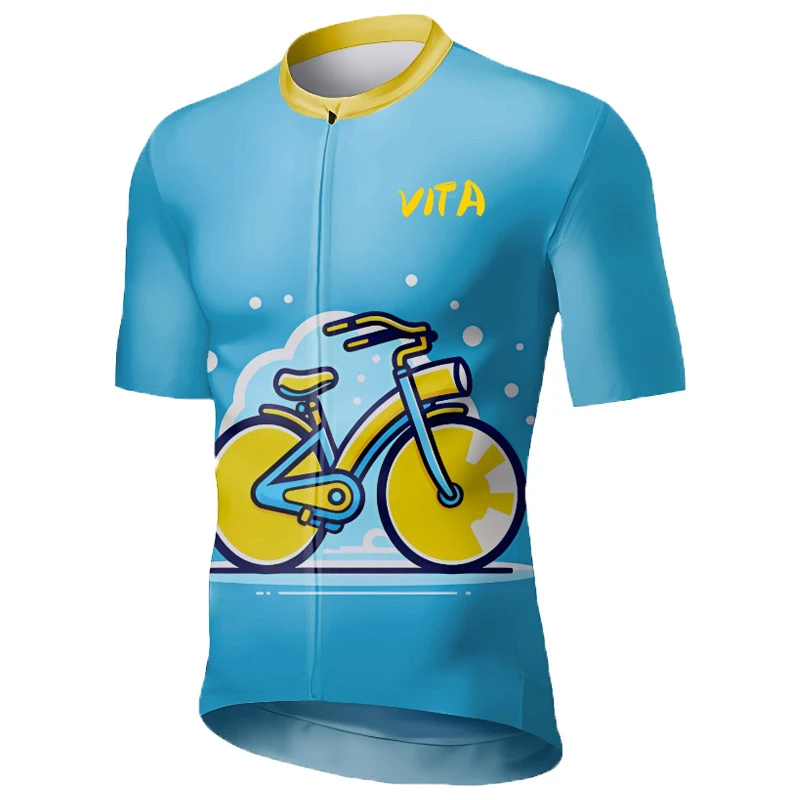 VITA Men Women Cycling Jersey MTB Motocross Cycling Short Sleeve Fox Summer Quick Breathable Maillot Ciclismo Hombre Clothing