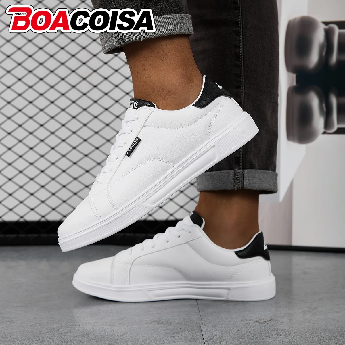 

Men Shoes Comfortable Casual Skateboard For Women White Leather Sneakers Lightweight Walking Flat Outdoor Sport Running Tennis