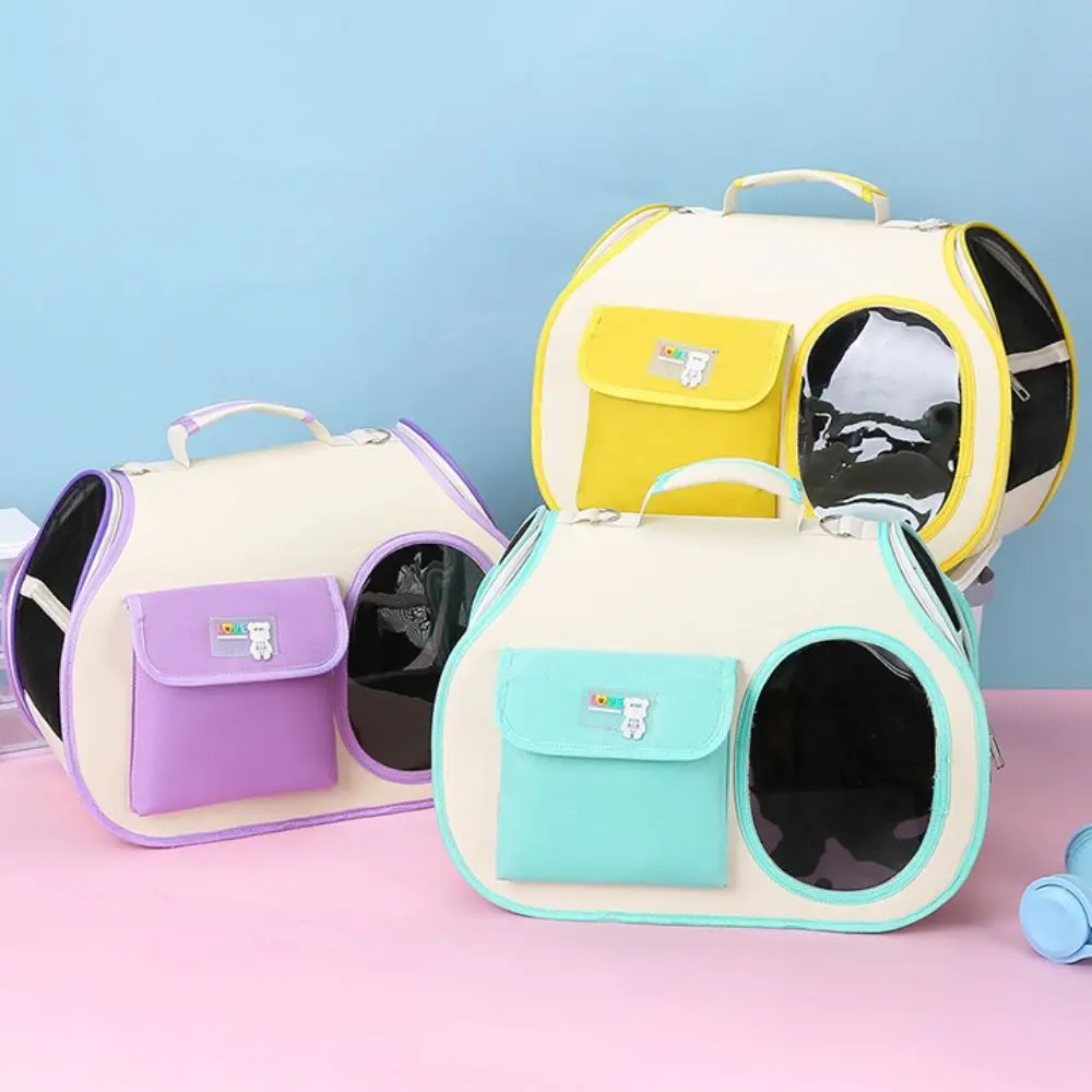 

Cat Carry Supplies Fashionable Cat Carrying Bag Large Capacity Lightweight Cat Backpack Visible Foldable Pet Shoulder Bag Puppy