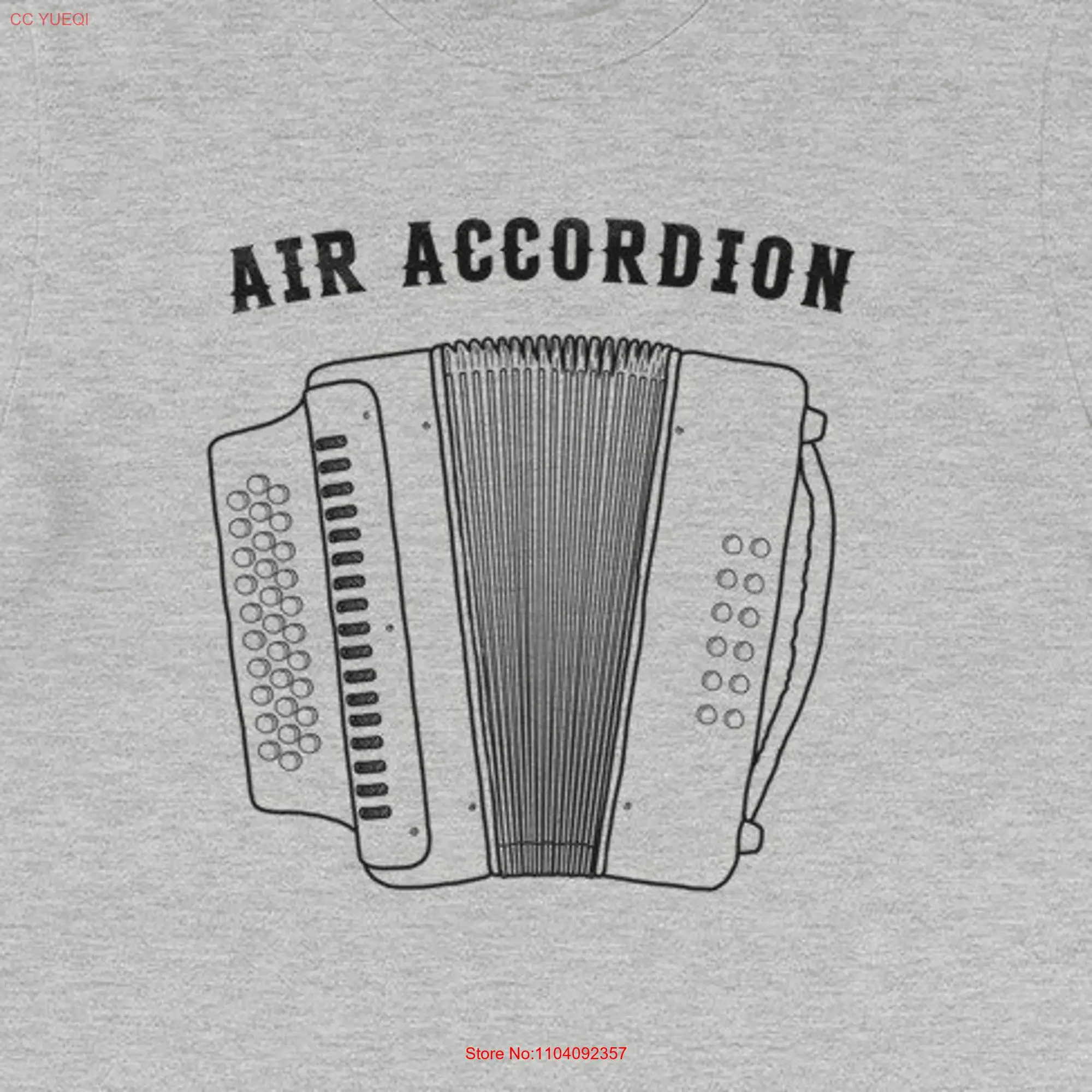 Air Accordion T Shirt Player Funny Musician Cool Birthday Idea Squeeze Box long or short sleeves