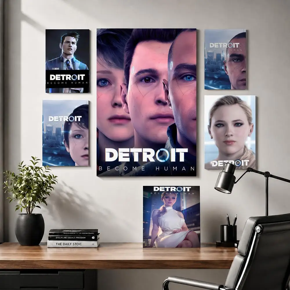 D-Detroit Become Human Game Painting Calligraphy Modern Canvas Wall Art pour chambre à coucher et salon |   Décoration d'intérieur Cadeau