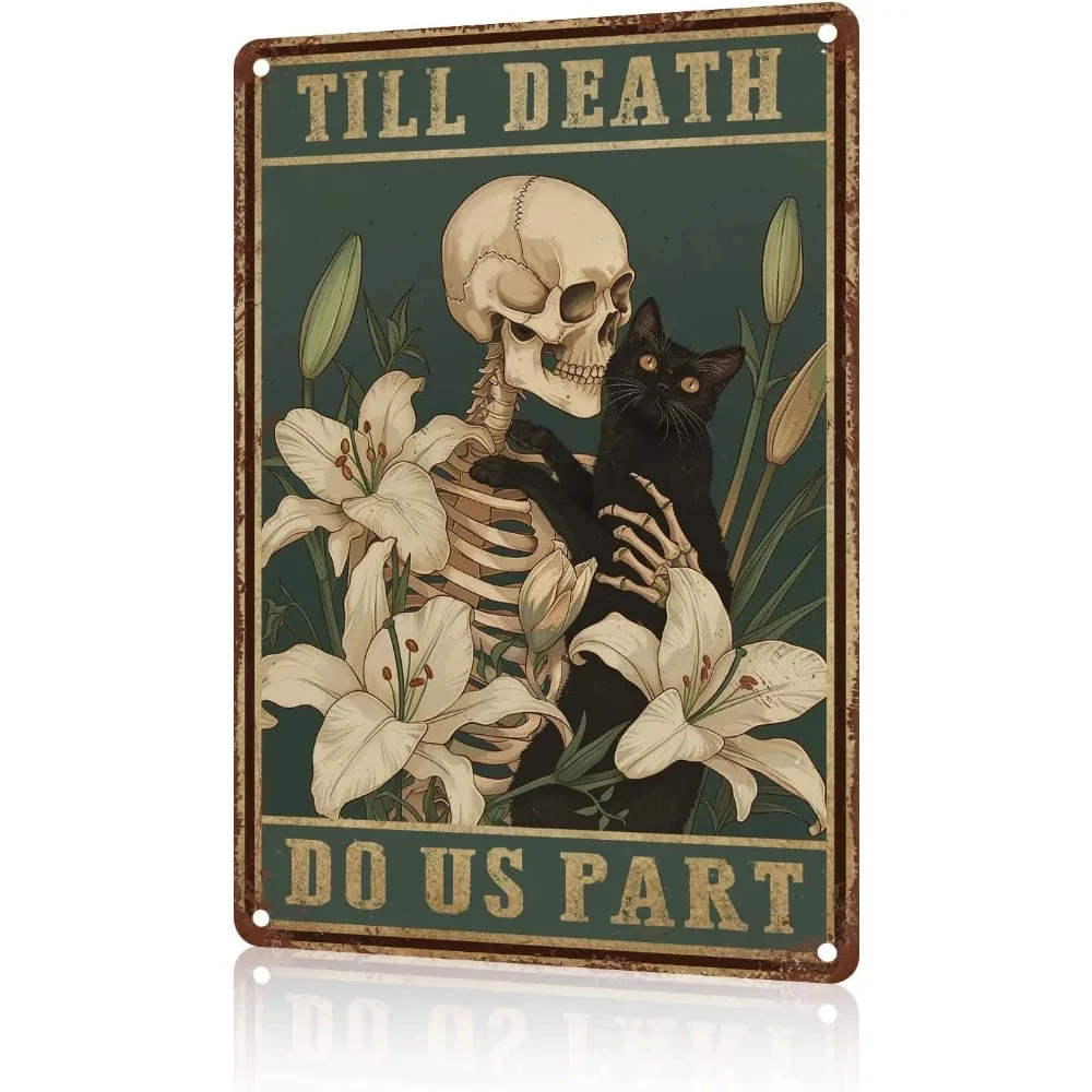 Skull Halloween Vintage Tin Sign - 