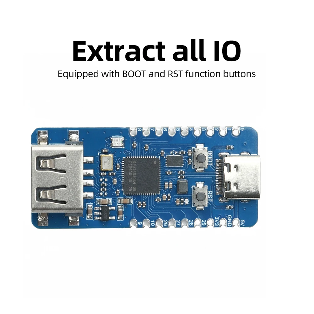 RP2350-USB-A Mini-Entwicklungsboard RP2350A Dual Cortex-M33 RISC-V 150MHz 520KB SRAM 2MB Flash Type-C für IoT Maker DIY-Projekt – Detail 4