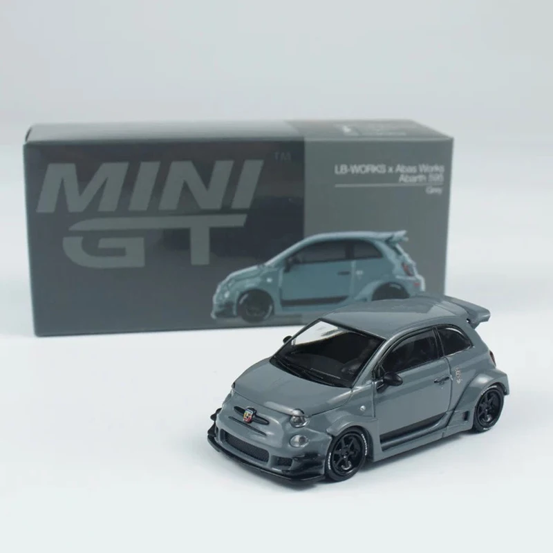 

MINIGT In Stock 1:64 LBWK Abarth 595 LB-WORKS Abas Works Grey 995 Diecast Car Model Collection Toys