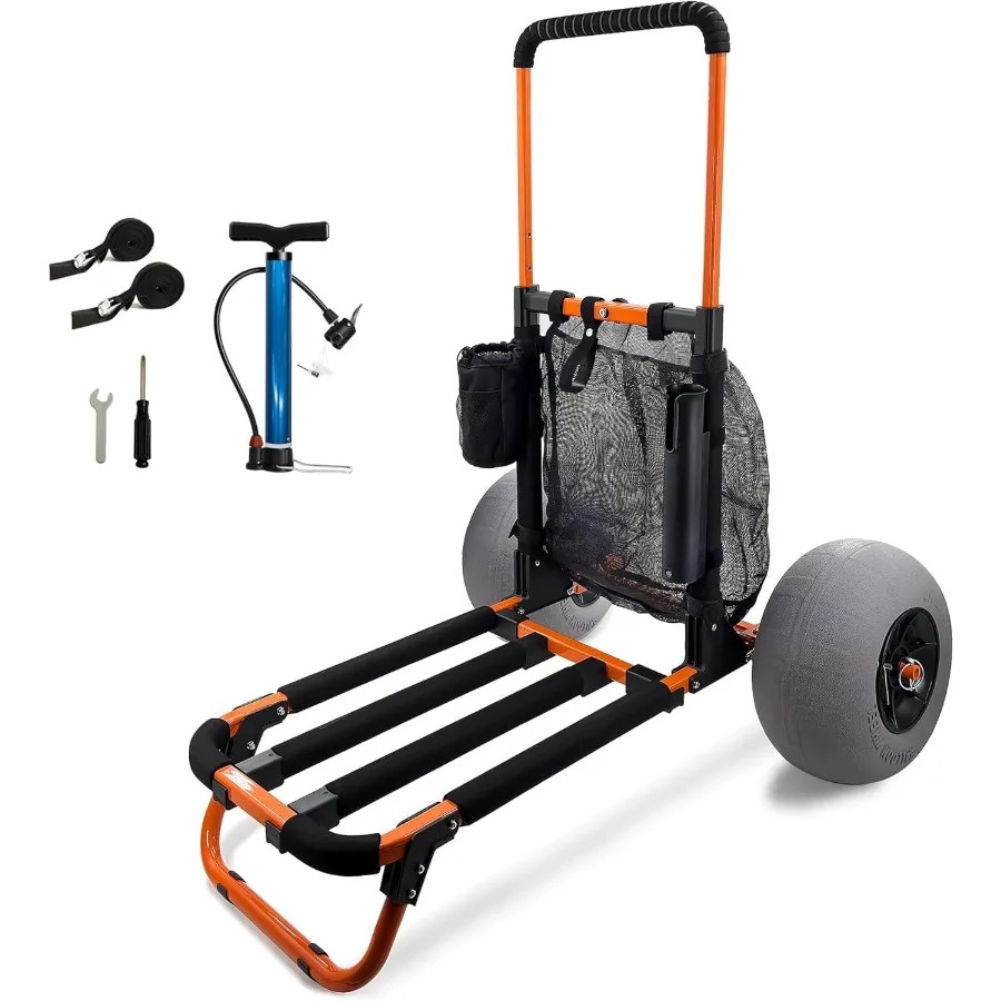 

Beach Trolley Cart with 12inch Balloon Wheels for Sand All Terrain