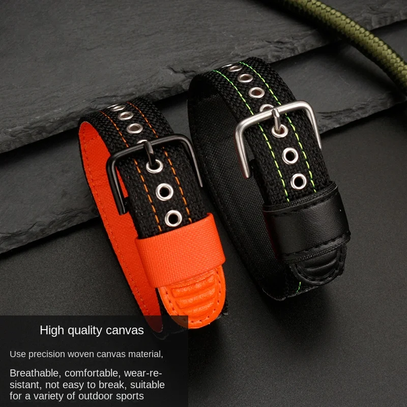 

For Casio Canvas Nylon Watch Strap PRG 110/130/510 PRW-5100G Orange Black Contrast Integrated Waterproof Nylon Strap Accessories