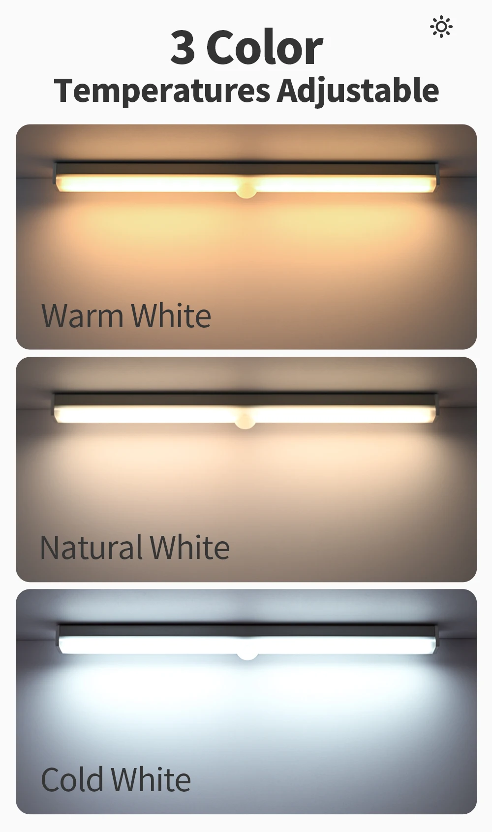 LED Desk Lamp Hanging Magnetic Stepless Dimming LED Night Light USB Rechargeable Bedroom Light Cabinet Closet Reading Night Lamp
