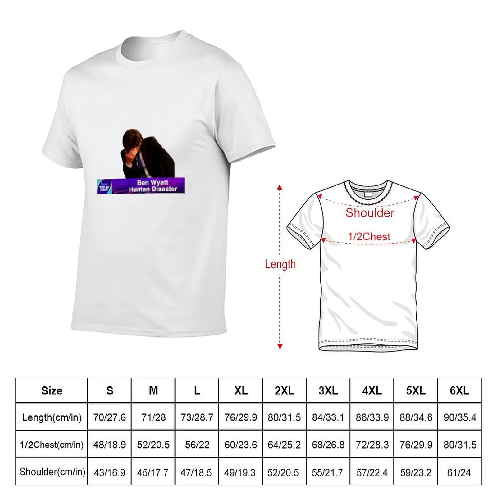Ben Wyatt, Human Disaster T-Shirt vintage plus size clothes plus size men clothing
