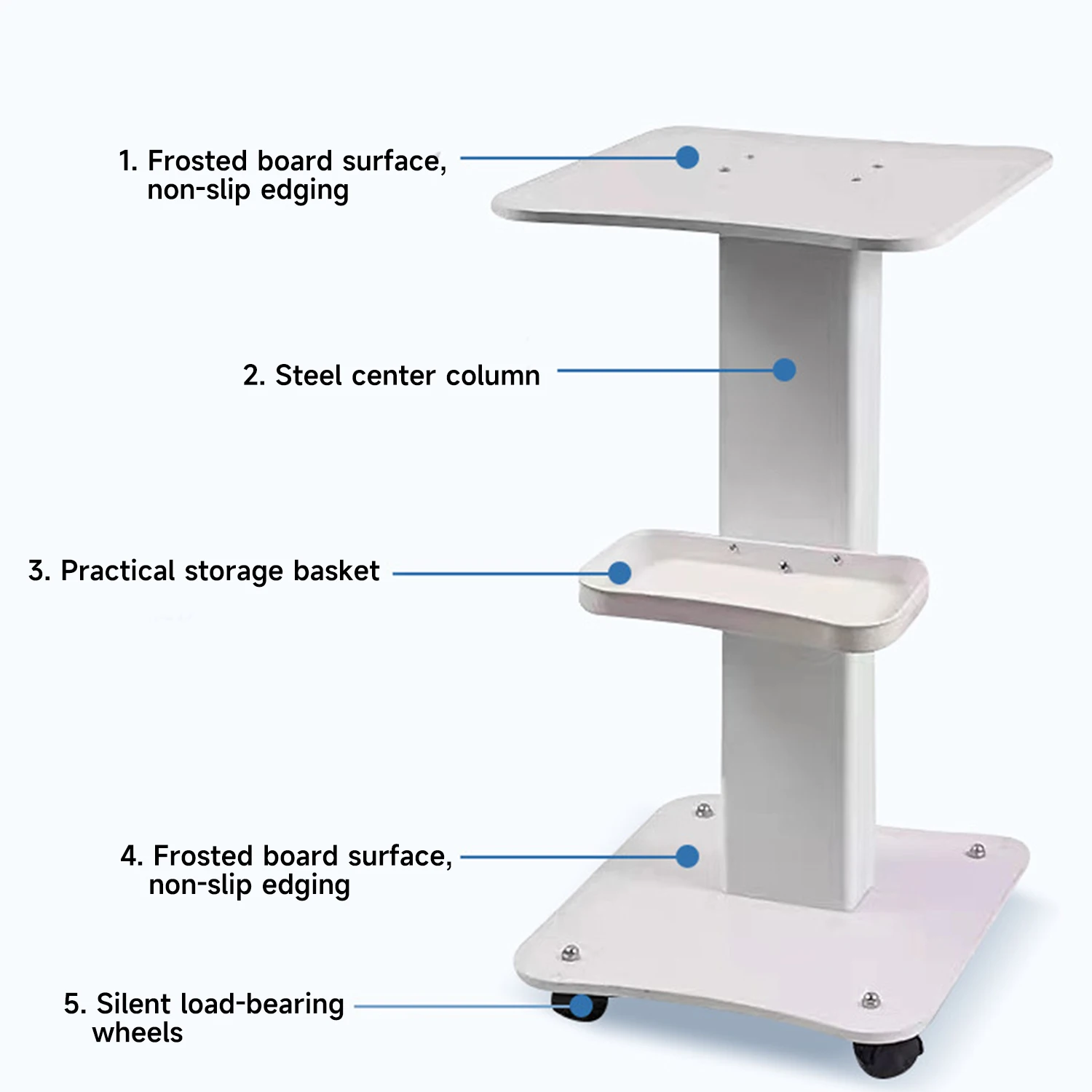 Beauty Instrument Cart SPA Machine Trolley Universal Silent Rollers Small Bubble Medical Cart Multifunction Beauty Storage Cart