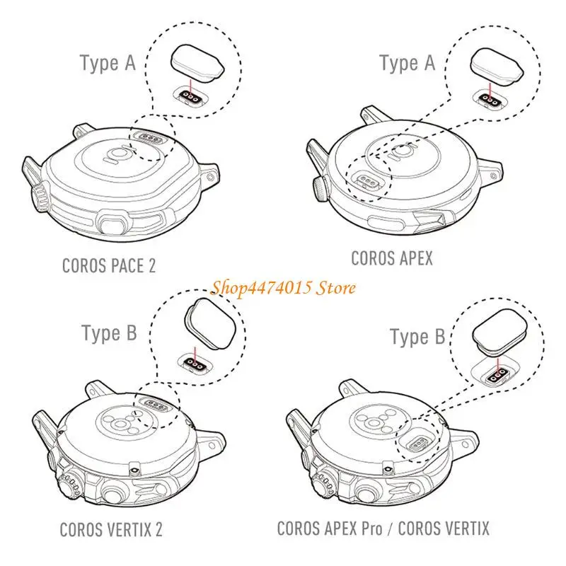 Pul Pul Pul For For Coros Зарядная зарядная защита Силиконовая крышка для WA