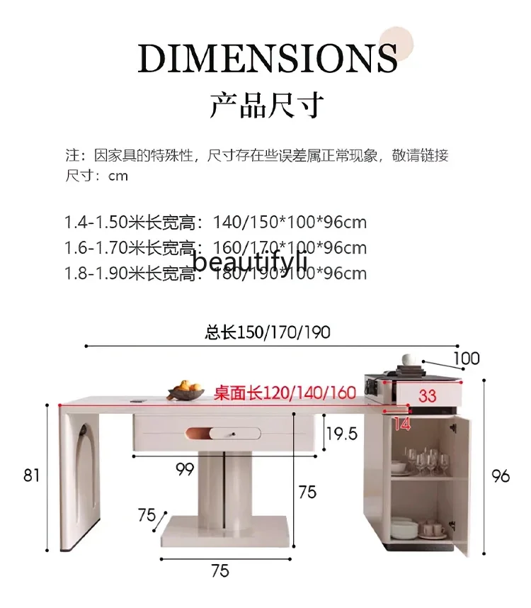 l Cream Style Mahjong Table Multifunctional Retractable Household Stone Plate Kitchen Island Dining Table Automatic Mahjong R