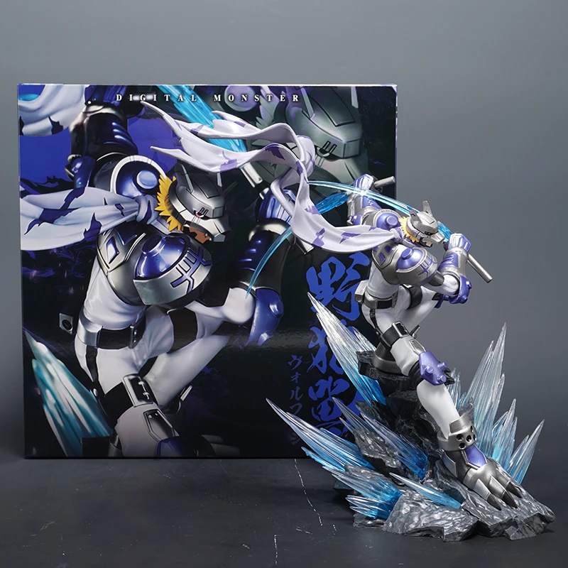 

23cm Wolfmon Figures Licht Schwert Digimon Adventure Anime Decoration Figurine Statue Collection Model Doll Toy Desktop Gift