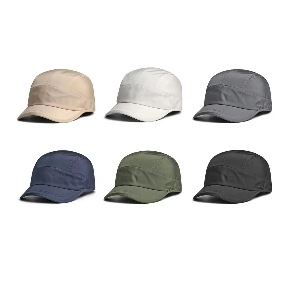 Casual 5 Panel Baseball Cap Outdoor Adjustable Quick-Dry Solid Hat Short Brim Duckbill Cap Running Headwear