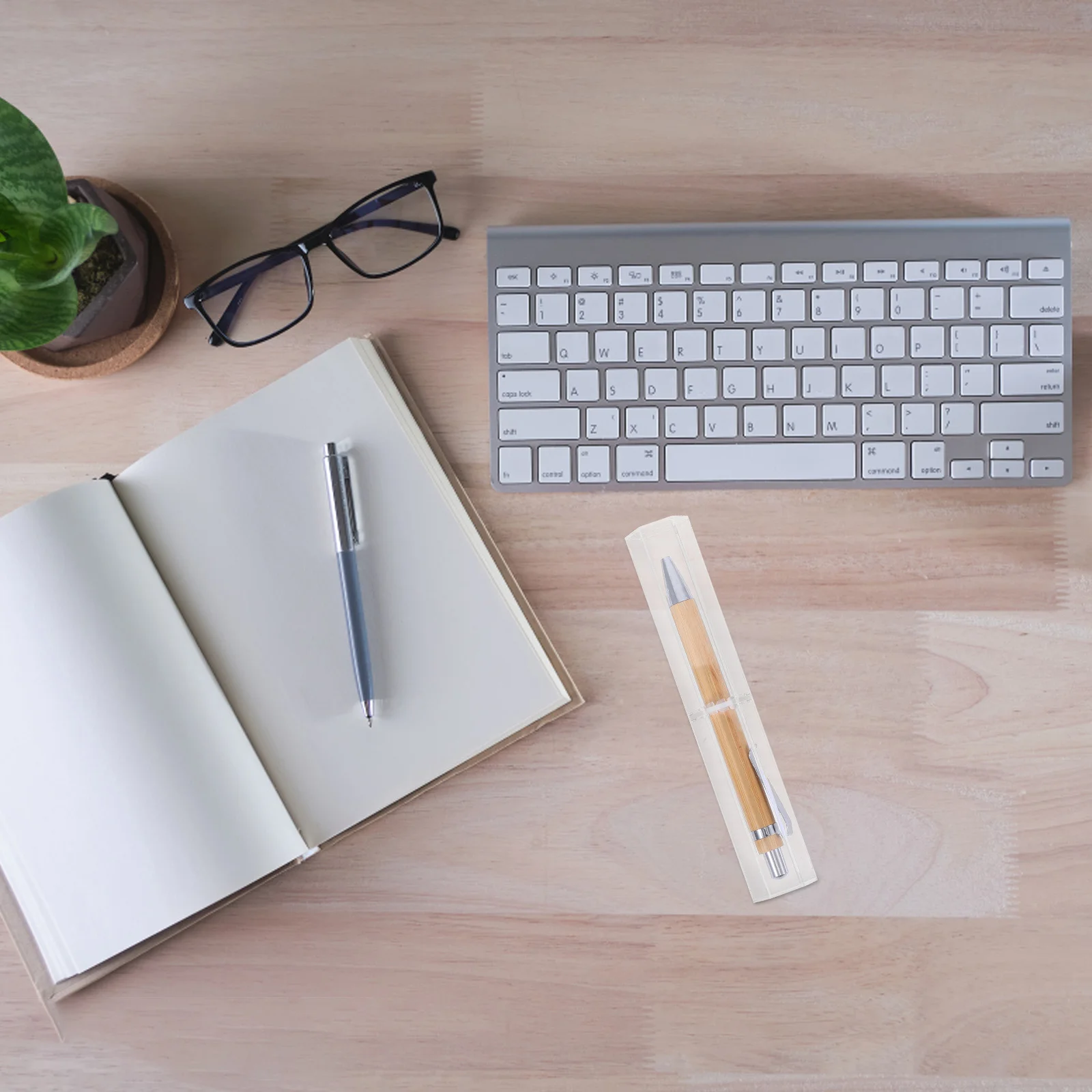 

12Pcs Clear Acrylic Pen Case Hexagonal Design Pencil Container Organizer for Office Home School Supplies Clear Pencil Case