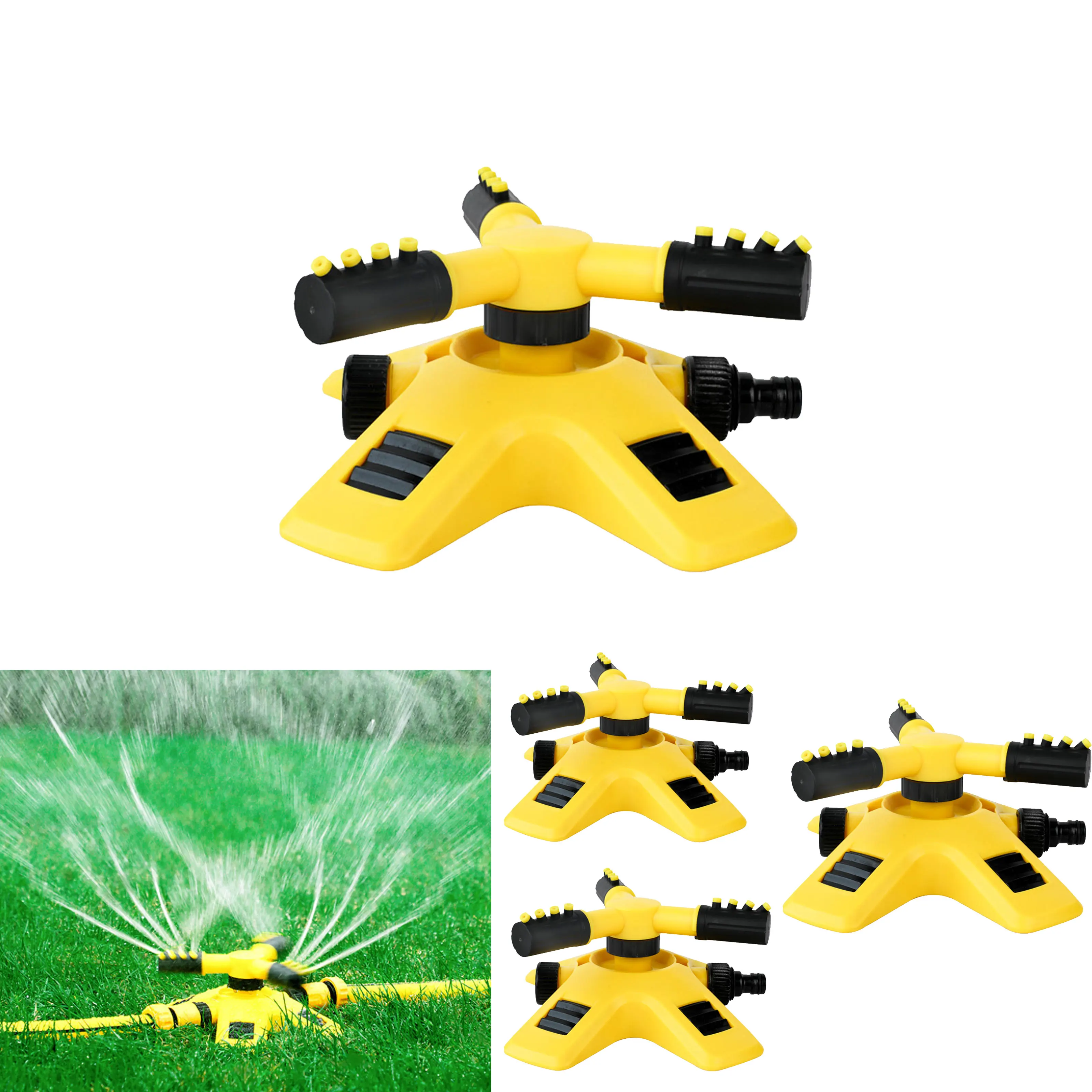 360 Degree Rotating Garden Sprinkler Automatic Lawn Water Sprayer Irrigation System Large Area Coverage Yard Outdoor Plant Care