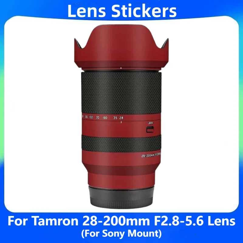 28-200 pegatina para lente de cámara abrigo Protector película calcomanía piel para Tamron 28-200mm F2.8-5.6 Di III RXD (para montaje Sony)