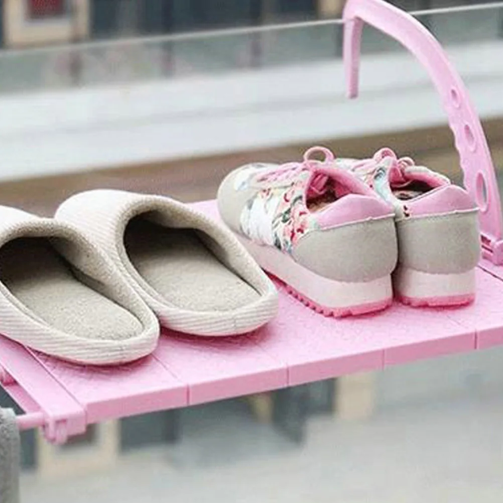 

19 Settings Foldable Carbon Steel Drying Rack Adjustable Wall Mounted Clothes Multi Function Towel Shoe Storage Balcony