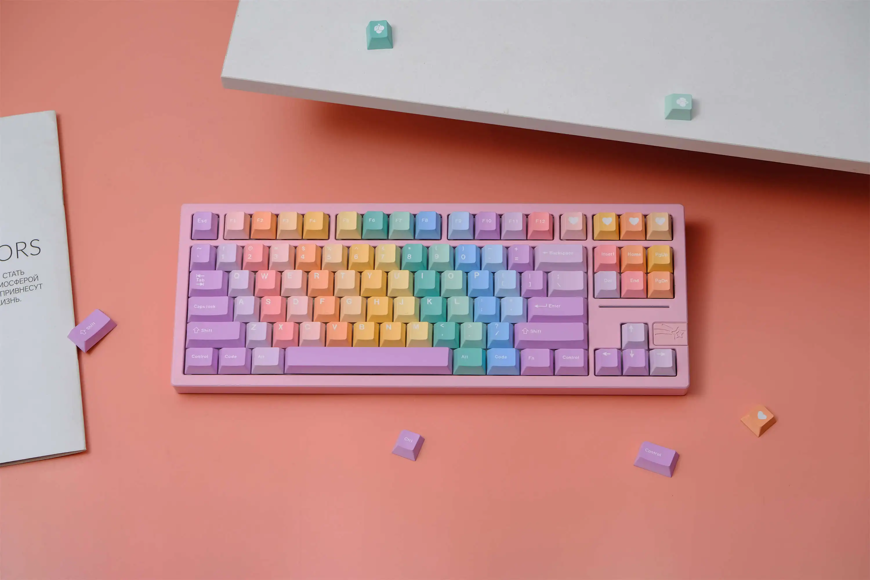 GMK Gummies Keycaps 130 Keys PBT Material Cherry Profile Keycap DYE-SUB For MX Switch Wooting Mechanical Keyboard Keycaps