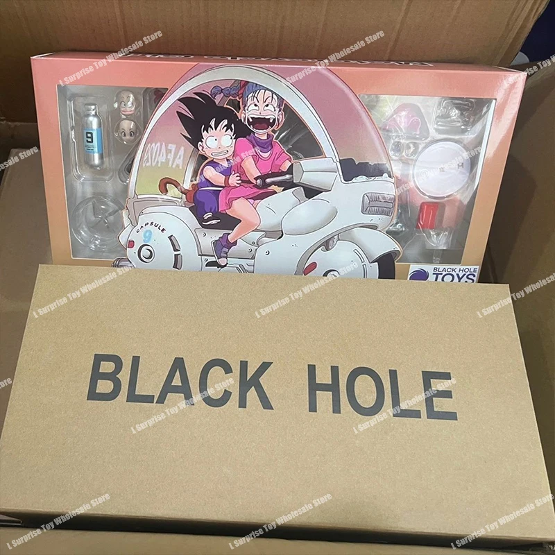 Black Hole Dragon Ball Shf Motorbike Girl Capsule No.9 Bulma Goku Suit Anime Action Figures Cute Model Kids Custom Gifts Toys