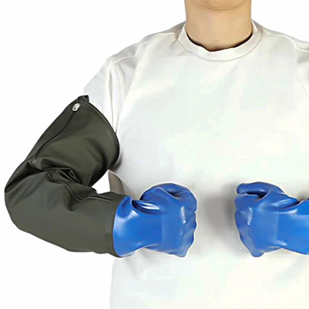 Industrial Gloves Rubber Anti-skid Waterproof Oil Resistance PVC Reusable Catch Fish Heavy Duty Industry Protective