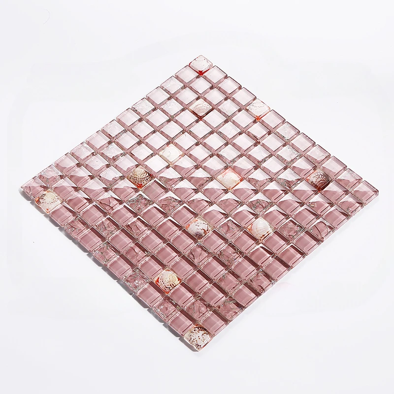 

Jiafen Pink Crystal Shell Mosaic Modern minimalist Princess Room Bathroom with Decorative Background Wall at the Yang Bar