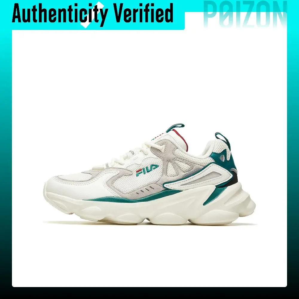 FILA Skipper Fabric Breathable Low top Casual City Commuting Running Shoes Men's White Green F12M931129CMA