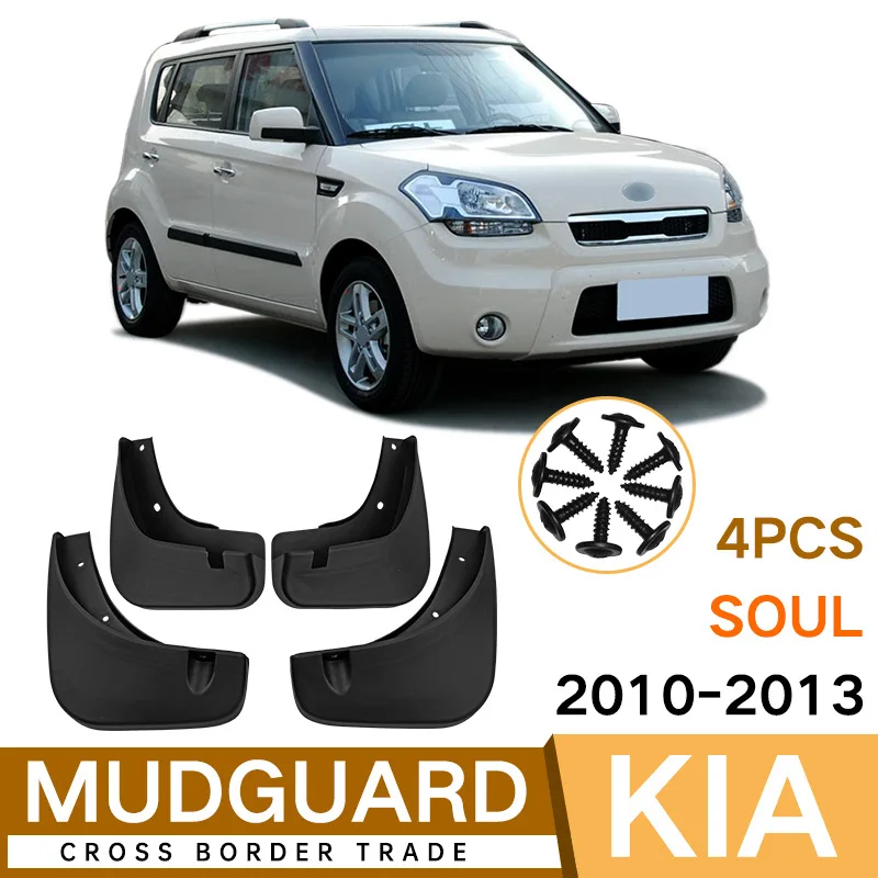 

For KIA SouL 2010-2013 Car Molded Mud Flaps Splash Guards Mudguards Front Rear Styling Front Rear Wheel Accessories