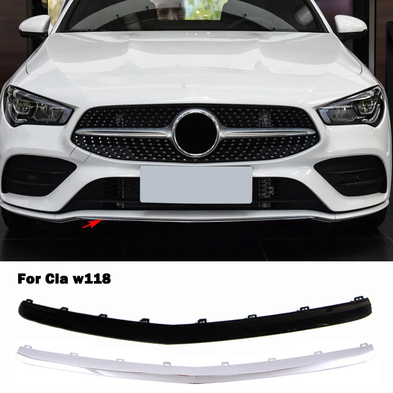 

A1188856302 Front Bumper Lip Chrome Trim Chromium Styling For Mercedes Benz CLA W118 C118 CLA260 CLA180d CLA200 Spoiler Diffuser