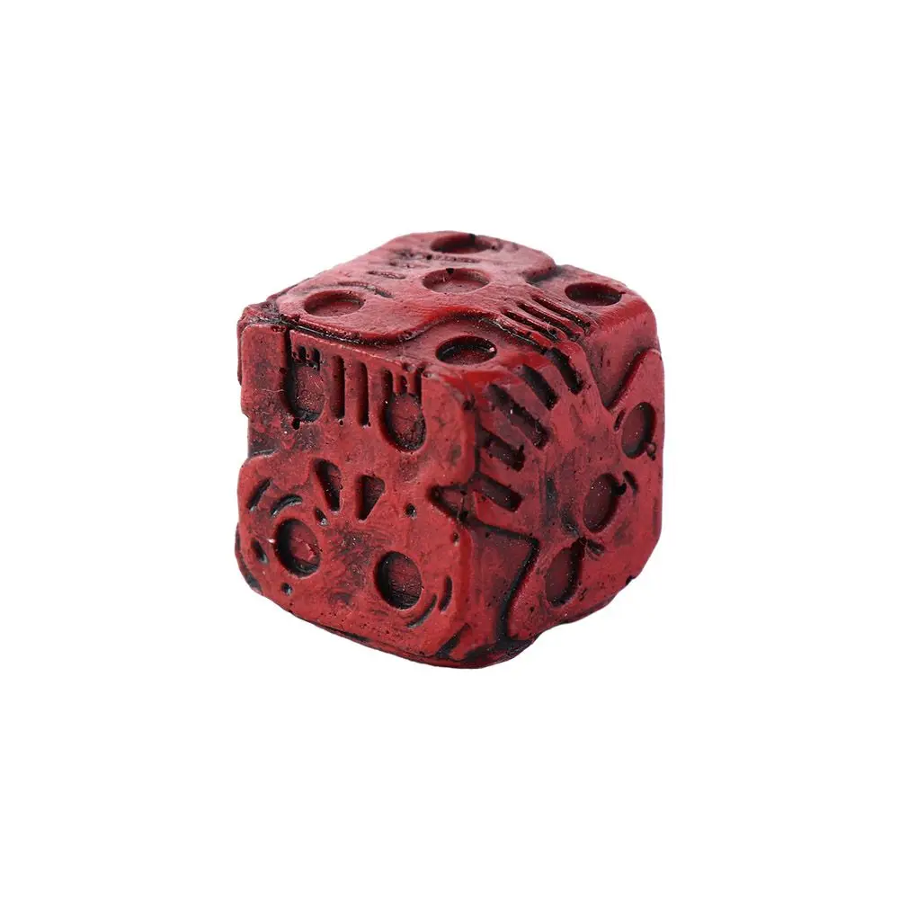 Durable Skull Dice Resin Wear-Resistant Skeleton Cube Dice Hand Carved Portable Zombie Apocalypse Dice Spooky Board Game