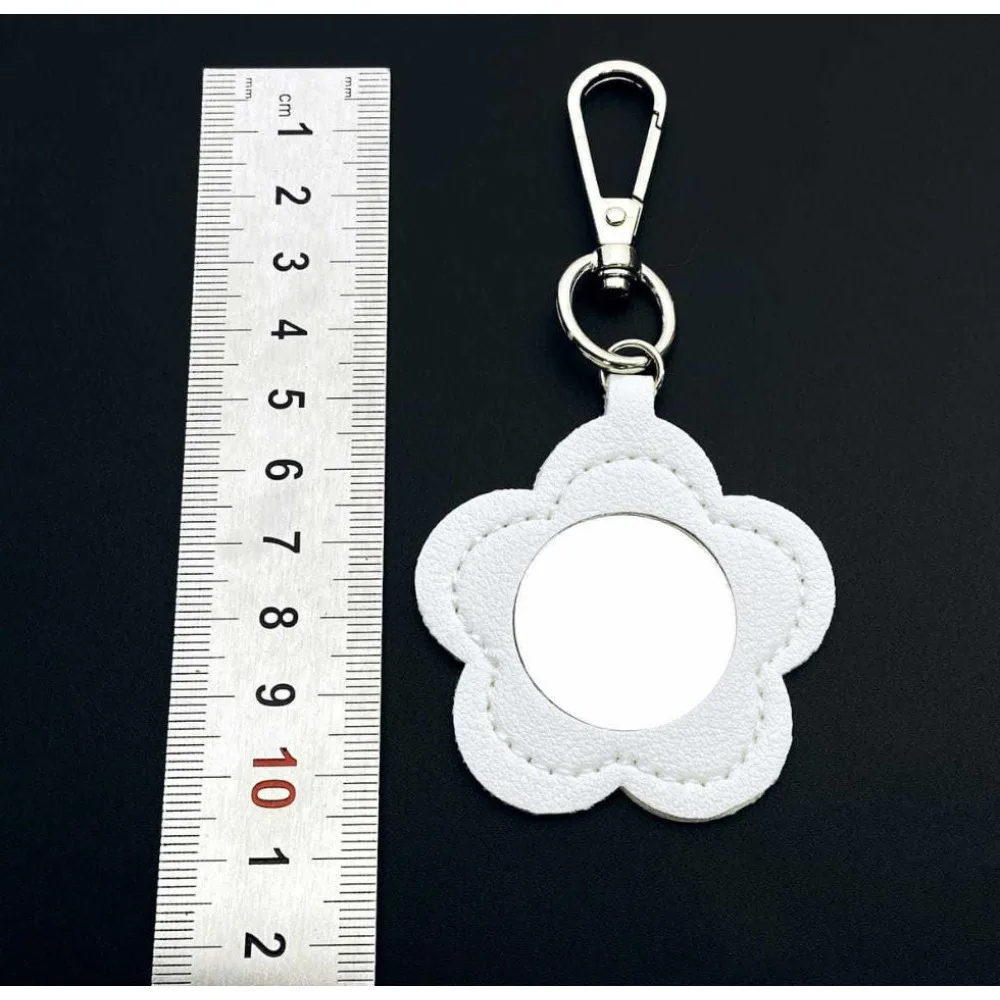 New Mini Leather Backpack Hangings Keychain Portable Women Packet Makeup Mirror Keyring Cute Small Accessory Car Keyring Gift