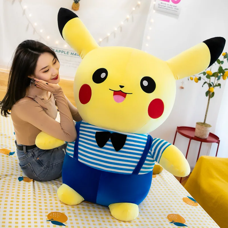 120cm Super Big Size Soft Carrier Pikachu Padded Soft Plushies Cartoon Animation Pillow Doll Kawaii Children's New Year's Gift