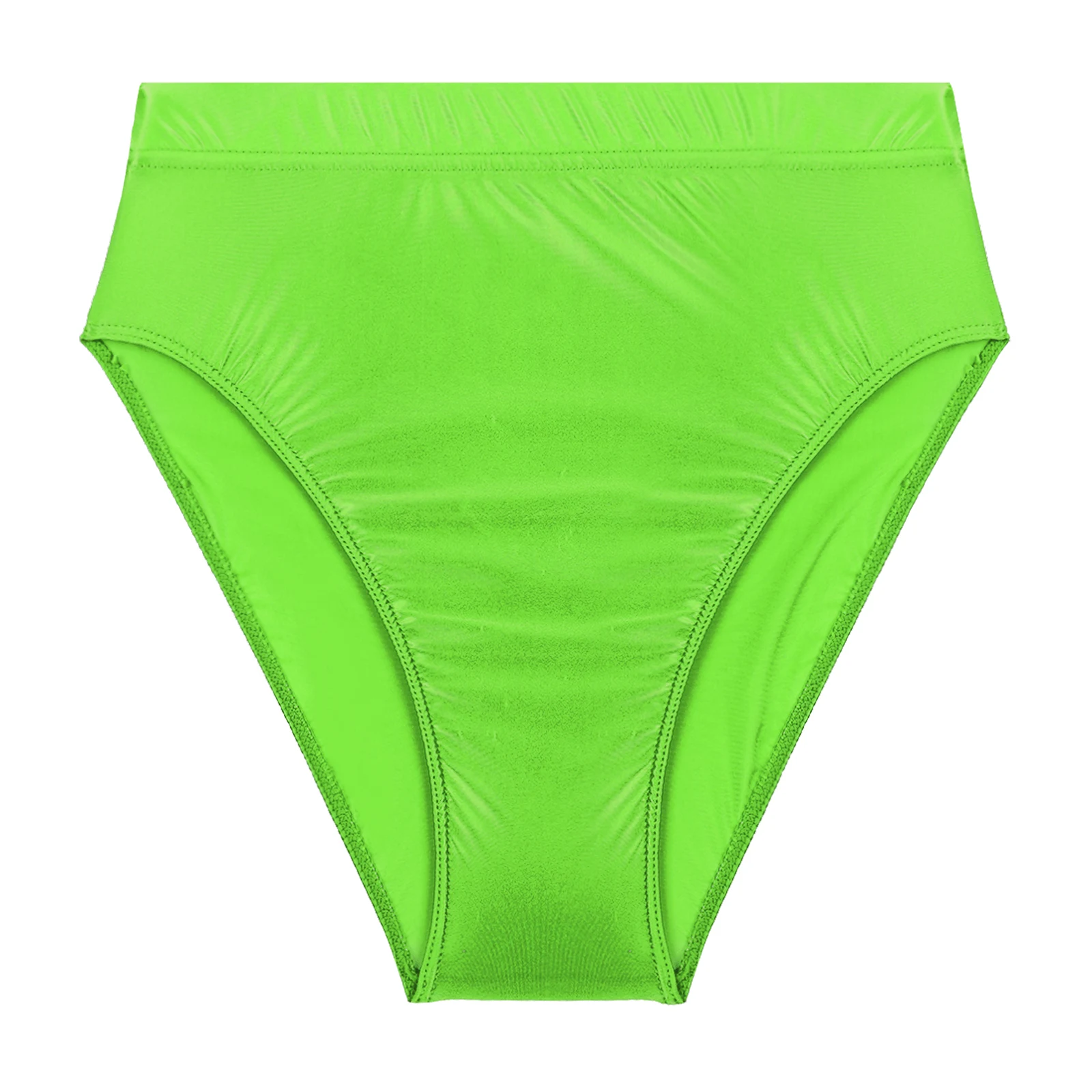 Homem brilhante cintura alta cuecas de natação g-string maiô praia férias banho de sol piscina bottoms maiô beachwear