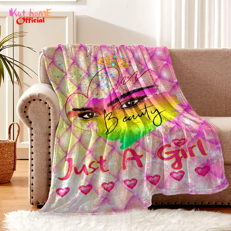 Long Eyelash Blanket Beauty Girl Gifts Ombre Mermaid Eyelashes Throw Blankets Lash Decor Sofa Couch Bed Beach Travel Camping New