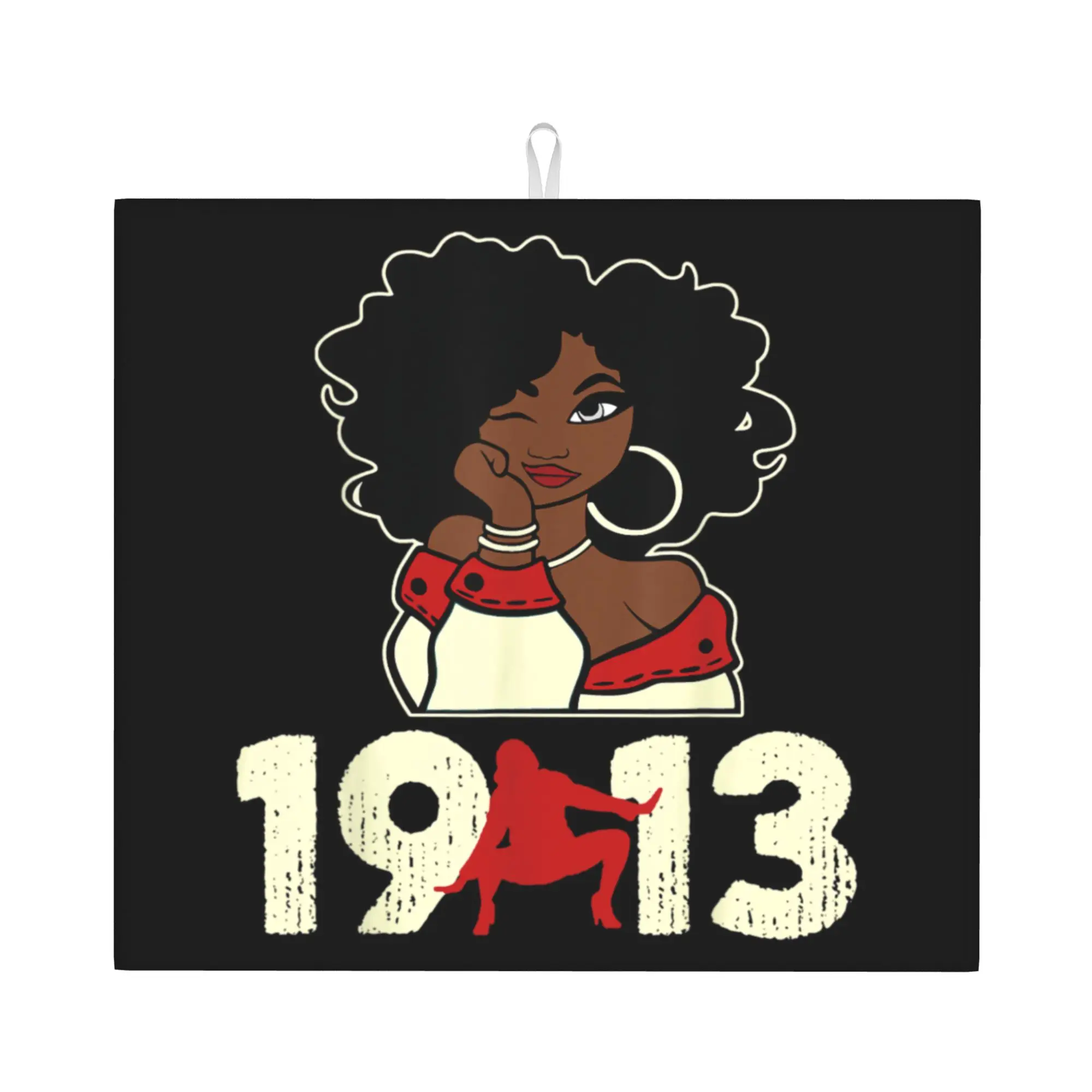 Delta Sigma Theta Sorority 1913 Non Slip Kitchen Counter Protector Mat Barware Tableware Reusable Drying Mat For Kitchen