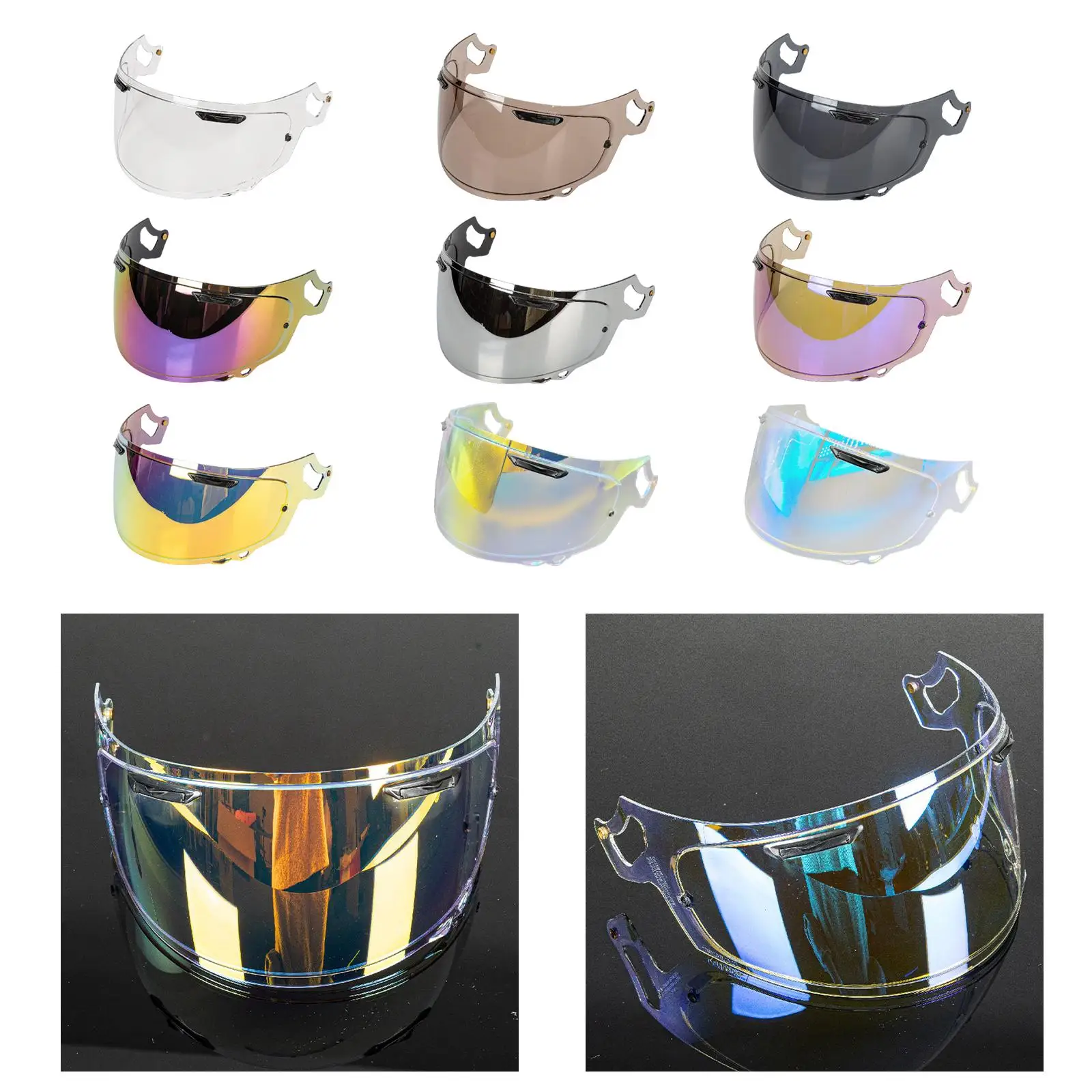 Motorcycle Helmet Wind Shield Lens Replacement Visor Shield Clear View Rain Fog Safe Riding Easy Install Universal 3