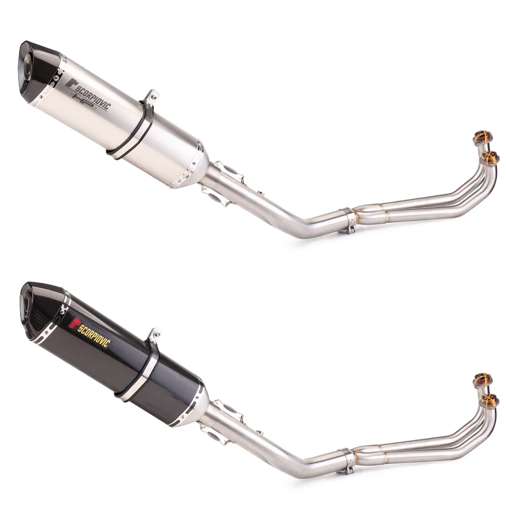 Motorcycle Modified Full Exhaust Escape System With DB Killer Front Link Pipe For MAXSYM TL500 TL508 2019 2020 2021 2022