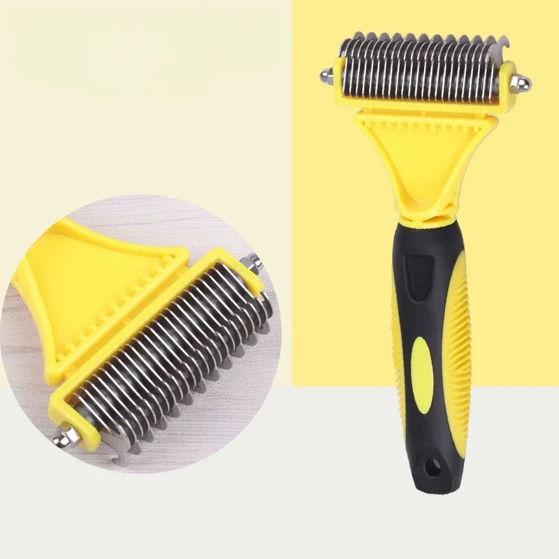 1PC Pet Dog Comb Grooming Beauty Double-Sided Wave-type Tool For Long Haired Open Knot Pet Supplies Stainless Steel Trimmer